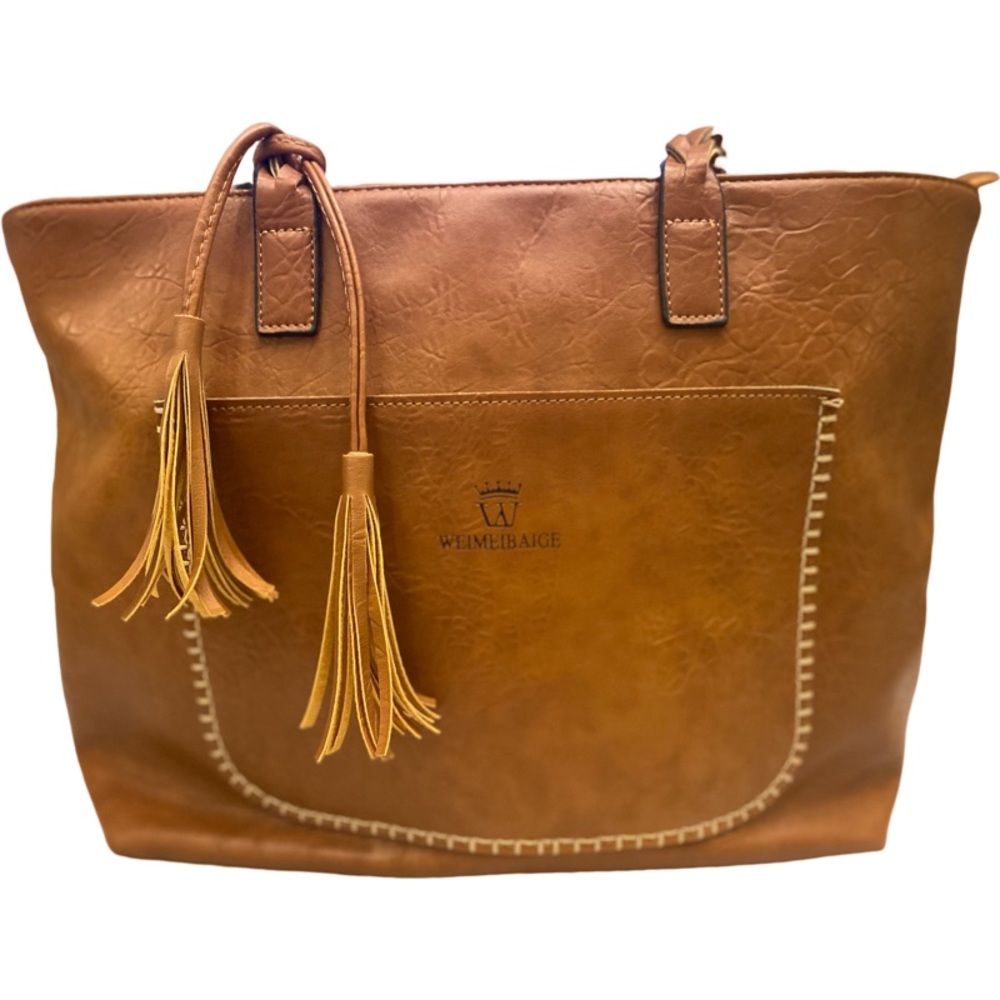 Weimeibaige Leather Oversized Tote Bag